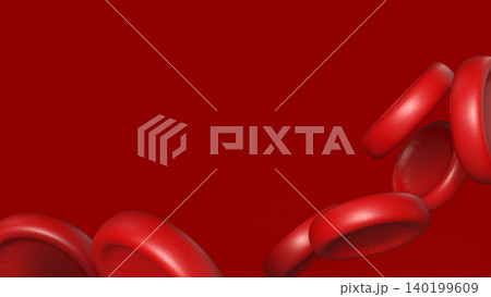 Red Blood Cells Flowing Through Artery 3d Render. Red Blood Cells Flowing Through Artery 3d Render. 140199609