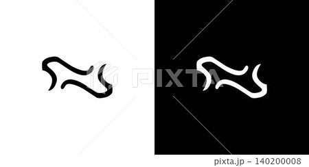 Unique and abstract letter N initials logo design 140200008