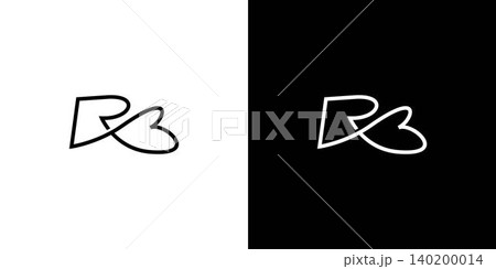 Unique and simple letter RB initials logo design Unique and simple letter RB initials logo design 140200014