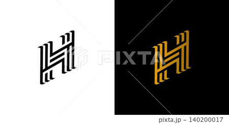 Modern and unique letter H initials logo design Modern and unique letter H initials logo design 140200017