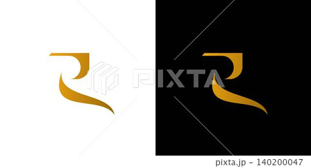 Luxury and modern letter R initials logo design 140200047