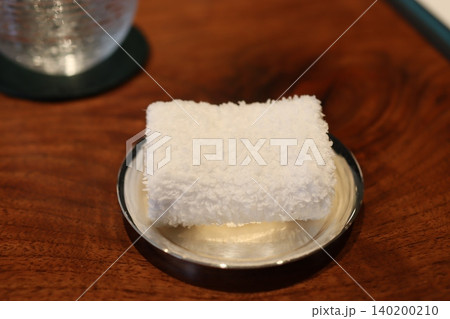 Folded White Towel on Metal Plate with Glass 140200210