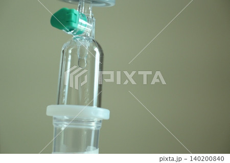 saline solution drip for patient and infusion pump in hospital, close up equipment of medicine saline solution drip for patient and infusion pump in hospital, close up equipment of medicine 140200840