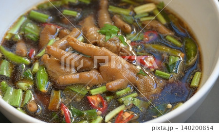 spicy chicken soup with chilli, Thai food spicy chicken soup with chilli, Thai food 140200854