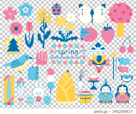 春のイラストセット3 140200917