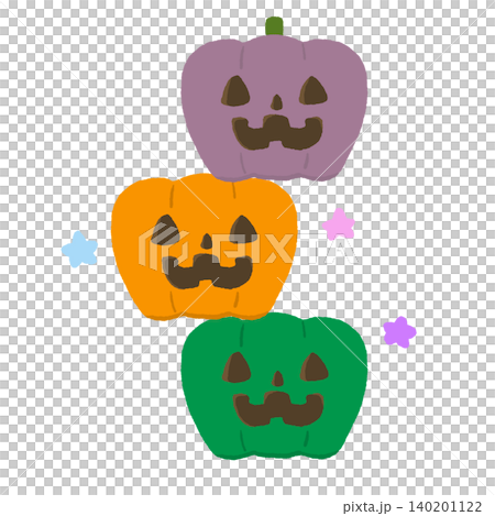 A stack of colorful jack-o'-lantern icons A stack of colorful jack-o'-lantern icons 140201122