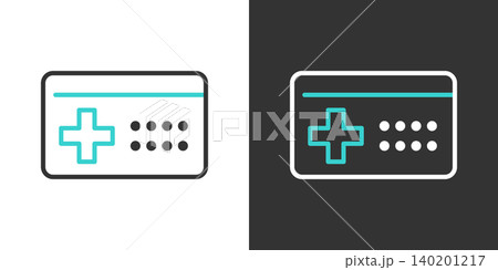 診察券のシンプルなベクターアイコン 140201217