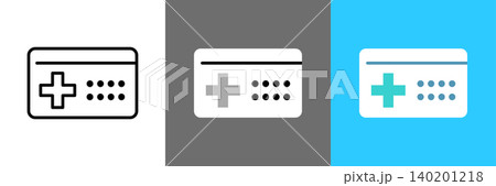 診察券のシンプルなベクターアイコン 140201218