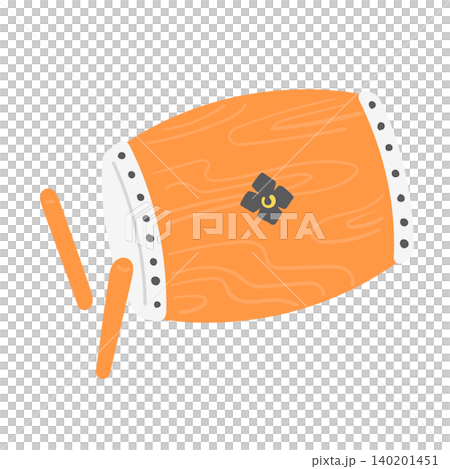 Japanese Taiko Drum Illustration - Summer Festival Japanese Taiko Drum Illustration - Summer Festival 140201451