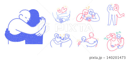 mental health concept human connection roughen line textured illustration mental health concept human connection roughen line textured illustration 140201473