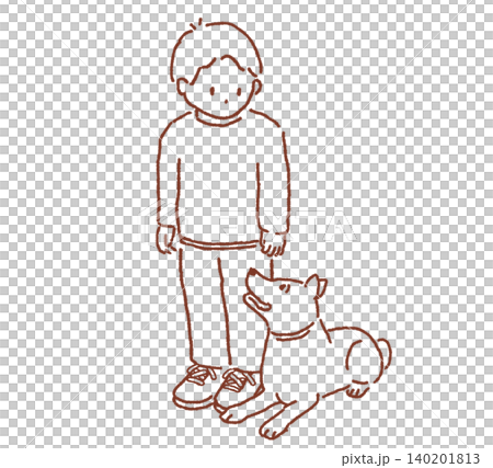 狗狗訓練（線描圖） 140201813