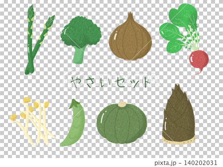 各種蔬菜的插圖集 各種蔬菜的插圖集 140202031