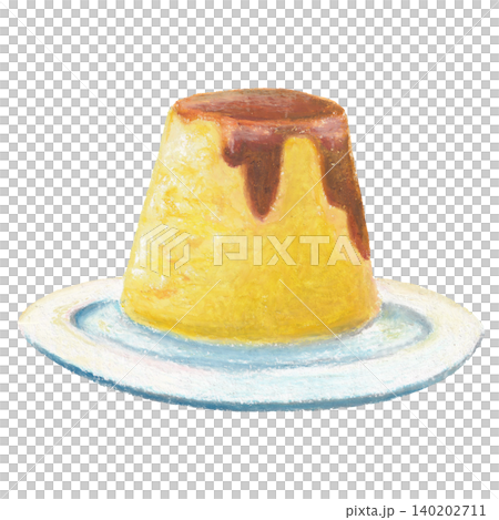 カラメルプリンオイルパステル画 カラメルプリンオイルパステル画 140202711