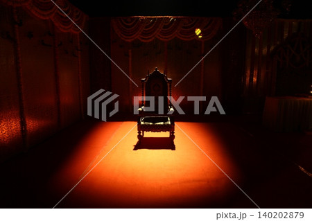 Antique Chair in the home rural village India Antique Chair in the home rural village India 140202879