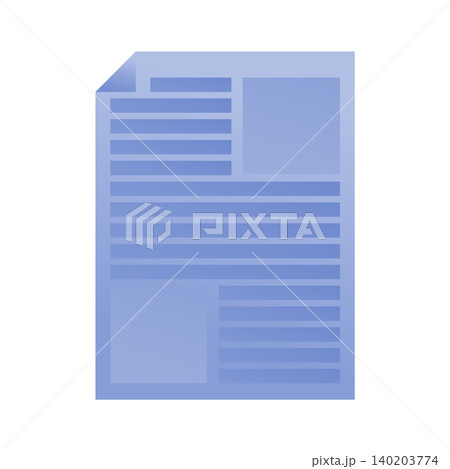 シンプルな書類アイコン シンプルな書類アイコン 140203774