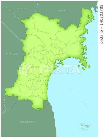 「宮城県」立体感のある日本の地図シリーズ。(隣県、市町村、英語)MIYAGI, JAPAN 「宮城県」立体感のある日本の地図シリーズ。(隣県、市町村、英語)MIYAGI, JAPAN 140203788