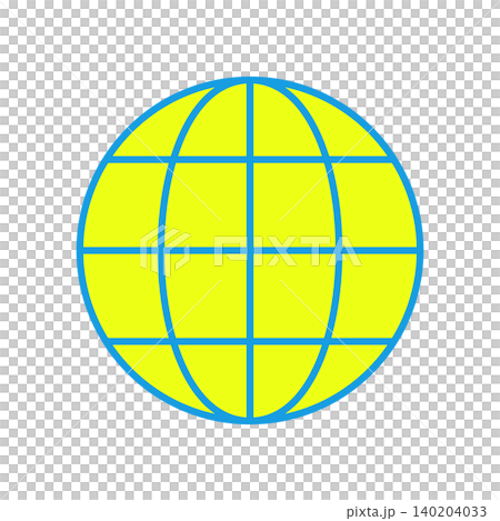 A simple icon of the globe in a global image. 140204033