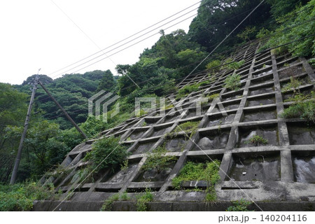 山間部道路の法面保護、斜面崩壊対策、防災インフラ 山間部道路の法面保護、斜面崩壊対策、防災インフラ 140204116