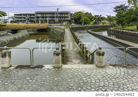酒津公園 南配水樋門 備前樋用水・南部用水・西部用水・西岸用水 岡山県倉敷市 酒津公園 南配水樋門 備前樋用水・南部用水・西部用水・西岸用水 岡山県倉敷市 140204462