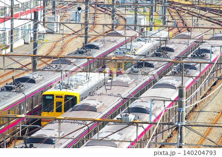 若葉台検車区の京王線版ドクターイエロー 若葉台検車区の京王線版ドクターイエロー 140204793