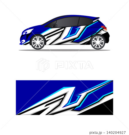 sports racing design stickers car decal, modern abstract graphic background. 140204927