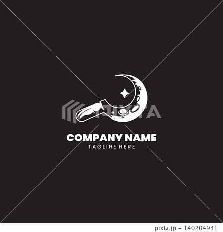 sickle moon logo Design vector sickle moon logo Design vector 140204931