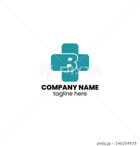 letter B medical logo design vector letter B medical logo design vector 140204978