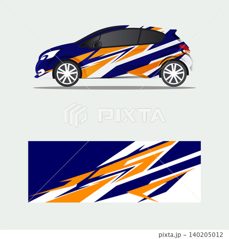 Car wrap decal designs Abstract modern racing and sport background for racing livery 140205012