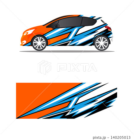 Car sticker design with orange color, modern vector graphic design Car sticker design with orange color, modern vector graphic design 140205013