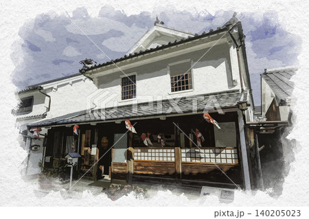 水彩画風 柳井 しらかべ学遊館 山口県柳井市 水彩画風 柳井 しらかべ学遊館 山口県柳井市 140205023