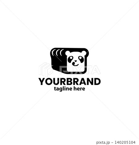 panda bread logo design vector 140205104