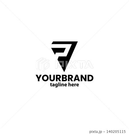 Modern monogram letter PJ isolated logo design vector 140205115
