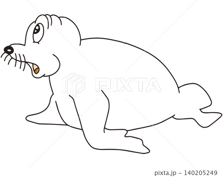 手書き動物イラスト☆アザラシ 手書き動物イラスト☆アザラシ 140205249