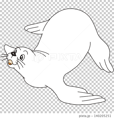 Hand-drawn animal illustration ☆ Seal Hand-drawn animal illustration ☆ Seal 140205251