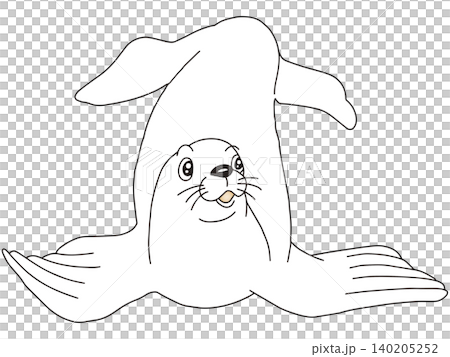 手繪動物插畫☆海豹 140205252