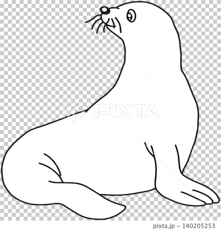 手繪動物插畫☆海豹 140205253