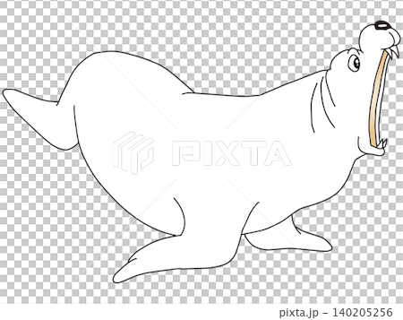 手繪動物插畫☆海豹 140205256