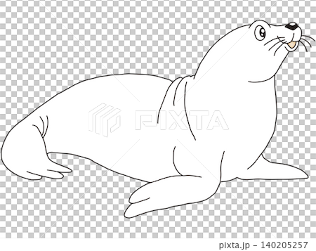 手繪動物插畫☆海豹 140205257