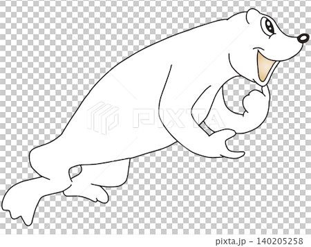 手繪動物插畫☆海豹 140205258