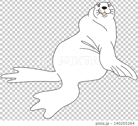 手繪動物插畫☆海豹 140205264