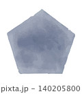 五角形の水彩風フレームベクターイラスト 140205800