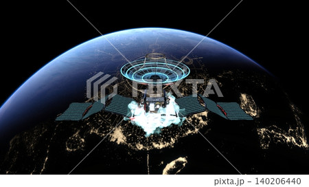 人工衛星と地球 140206440