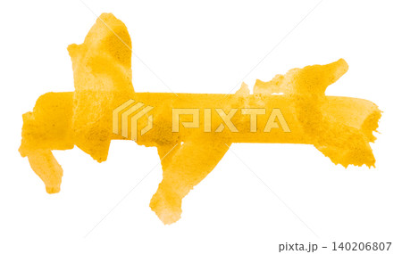 yellow brush isolated on transparent background yellow watercolor yellow brush isolated on transparent background yellow watercolor 140206807
