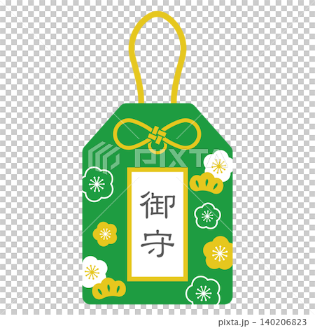 お守りの正月・年賀状素材用アイコンイラスト(緑色) お守りの正月・年賀状素材用アイコンイラスト(緑色) 140206823