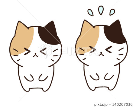 お詫びのお辞儀をする猫 お詫びのお辞儀をする猫 140207036
