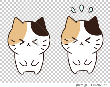 お詫びのお辞儀をする猫 お詫びのお辞儀をする猫 140207036