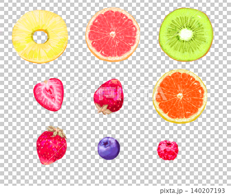Watercolor-style illustrations of fresh fruit Watercolor-style illustrations of fresh fruit 140207193