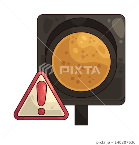 Illustration of Warning Light 140207636