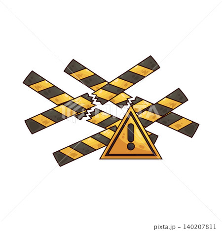 Illustration of Danger Tape Illustration of Danger Tape 140207811