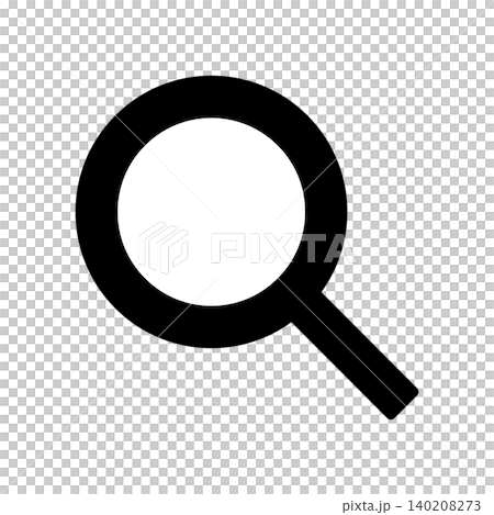 簡單的放大鏡圖標 簡單的放大鏡圖標 140208273
